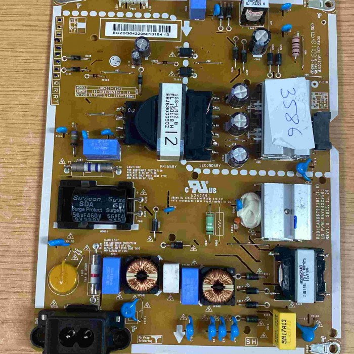FUENTE ALIMENTACIÓN LG 43LH630V EAX66793101(1.6) EAY64229501