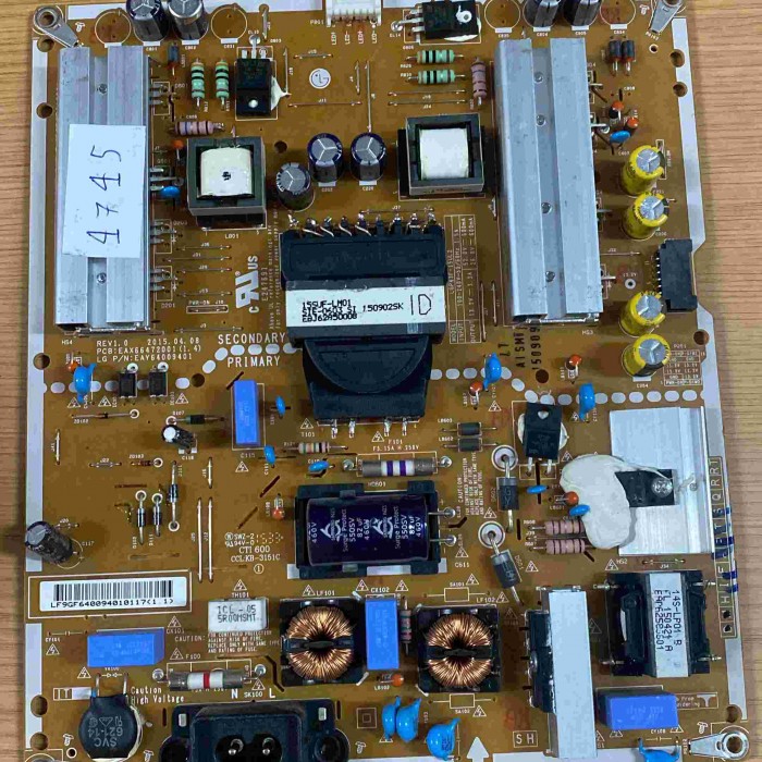 FUENTE ALIMENTACIÓN LG 43UF6407-ZA EAX66472001(1.4) EAY64009401