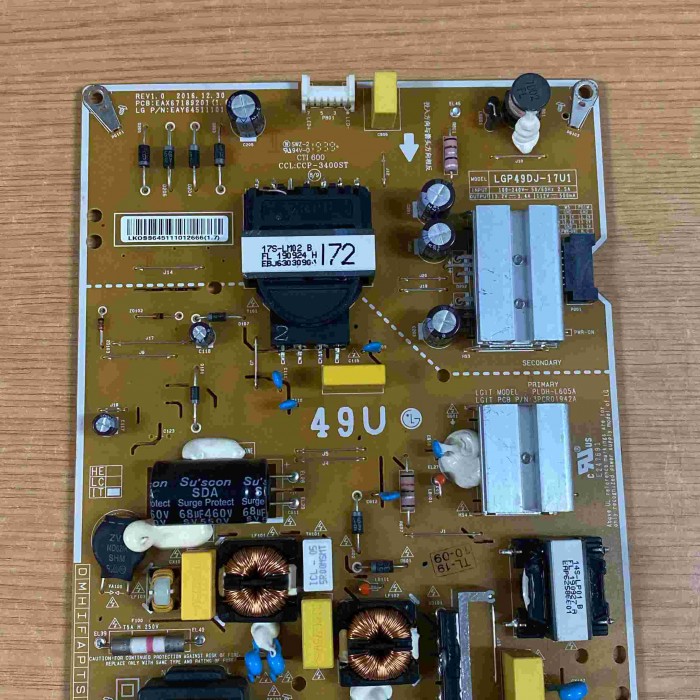FUENTE ALIMENTACIÓN LG 49UM7100PLB EAX67189201(1.6) EAY64511101