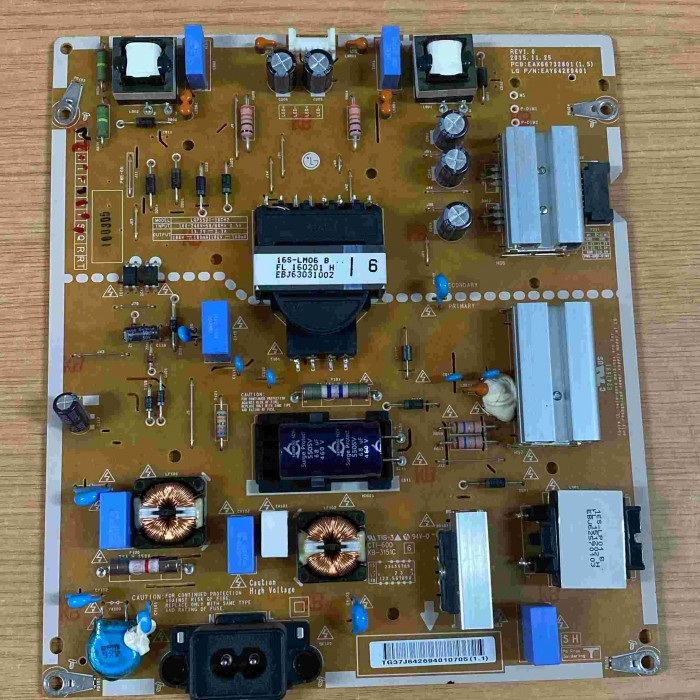 FUENTE ALIMENTACIÓN LG 55LH630V EAX66732801(1.5) EAY64269401