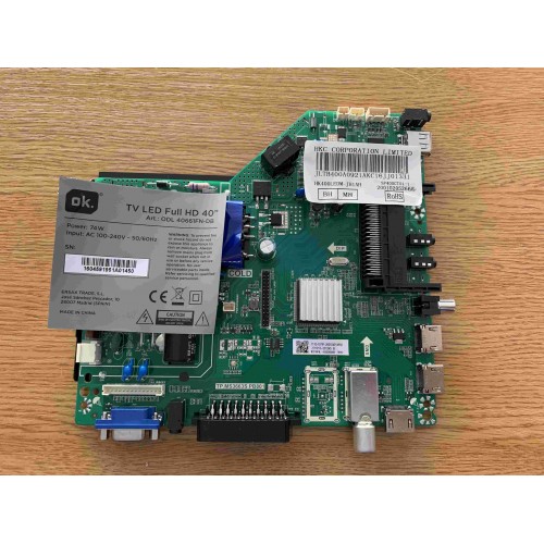 MAINBOARD OK. ODL 40661FN-DB TP.MS3663S.PB801 PANEL HK400LEDM-JH1AH