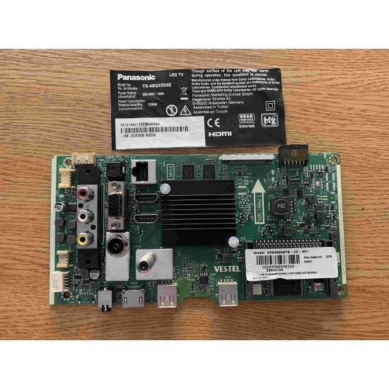 MAIBOARD PANASONIC TX-49GX555E 17MB130S PANEL VES490QNYS-2D-N01 MAIBOARD PANASONIC TX-49GX555E 17MB130S PANEL VES490QNYS-2D-N01