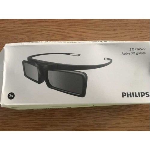 2x Nuevo Original Philips Gafas 3D activos PTA529 